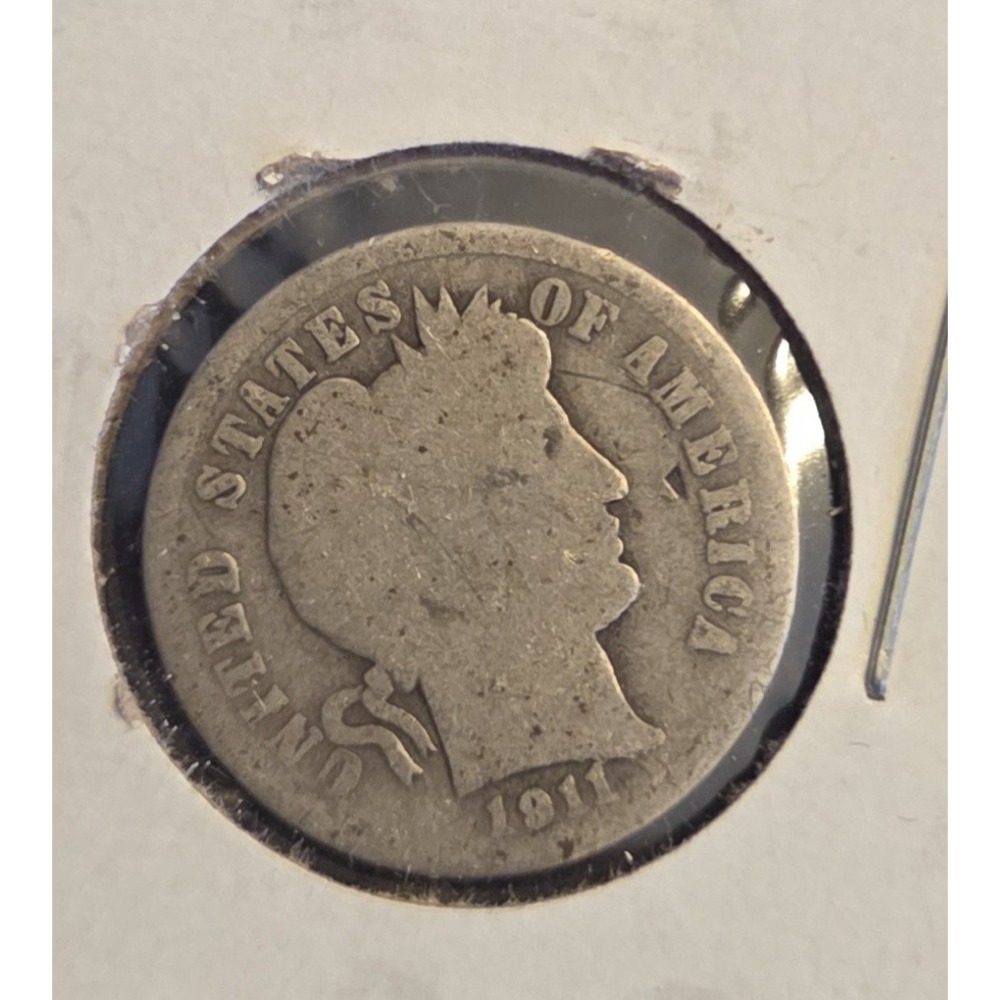 1911 Barber Silver Dime